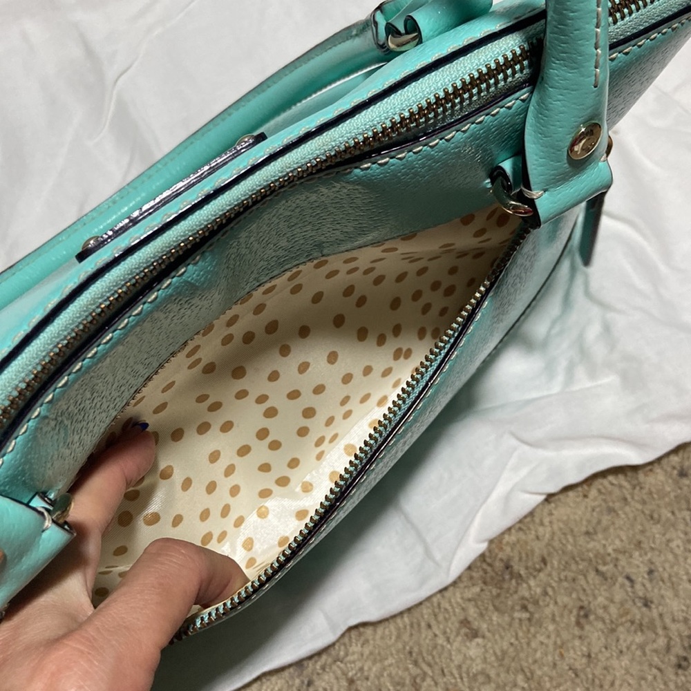 Gorgeous KATE SPADE Tiffany Blue Wellesley Rachelle Satchel shoulder Bag - Picture 9 of 16